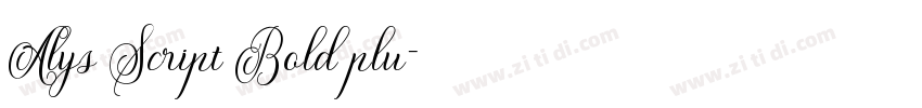Alys Script Bold plu字体转换